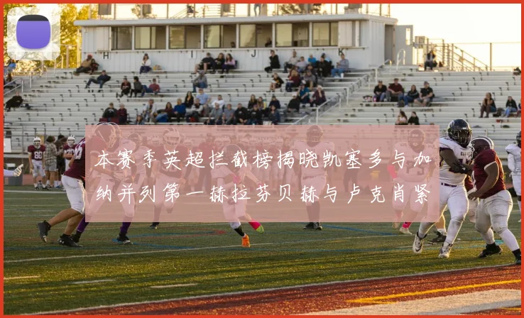 本赛季英超拦截榜揭晓凯塞多与加纳并列第一赫拉芬贝赫与卢克肖紧随其后